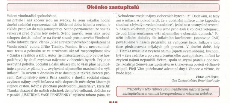 Nájmy v obecních bytech na Vinohradech: Sliby a realita